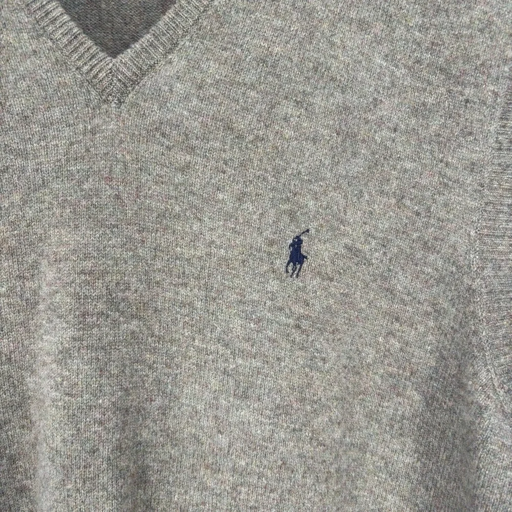 Vintage Polo Ralph Lauren Mens Sweater Vest XXL Heathered Green Lambswool Preppy